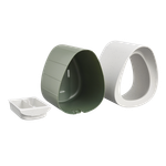 essential mangeoire à oiseaux 18cm gris fibreux